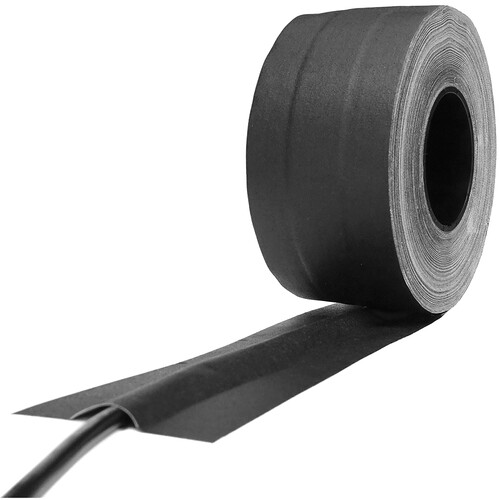 GaffGun BT-360GG Hazard Stripe Dry Channel Gaffers Tape Roll (2.83" x 55 yd, Black)