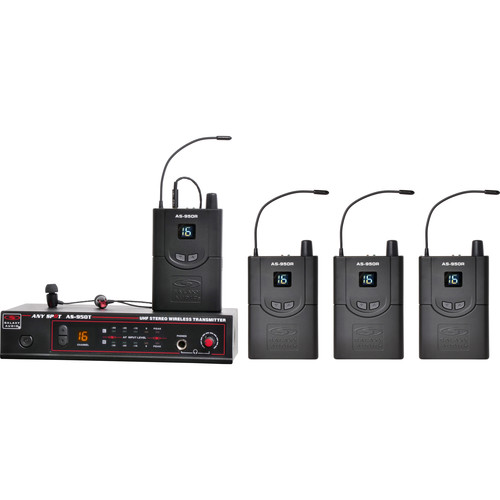 Galaxy Audio AS-950-4N 4-Pack Any Spot Series Wireless Personal Monitoring System (N Band, 518 - 542 MHz)