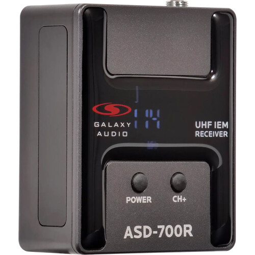 Galaxy Audio ASD-700R Digital UHF IEM Bodypack Receiver (B5: 550 to 569 MHz)
