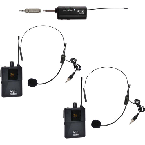 Galaxy Audio GTU Galaxy Trek Compact UHF Dual Channel Wireless System with Two Headset Mics (524-593.5 MHz)