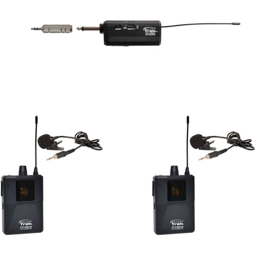 Galaxy Audio GTU Galaxy Trek Compact UHF Dual Channel Wireless System with Two Lavalier Mics (524-593.5 MHz)