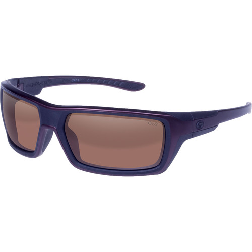 Gargoyles Khyber Polarized Sunglasses (Matte Metallic Dark Red Frame, Brown/Silver Lenses)