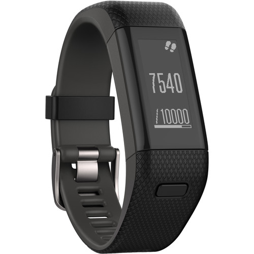 Garmin vivosmart HR+ Activity Tracker (Regular, Black/Shark Fin Gray)