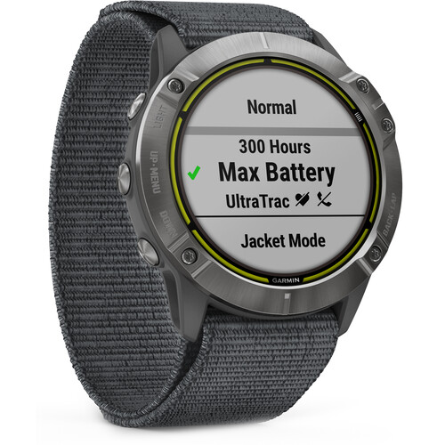 Garmin Enduro GPS Solar Smartwatch (Steel, Gray UltraFit Nylon Strap)