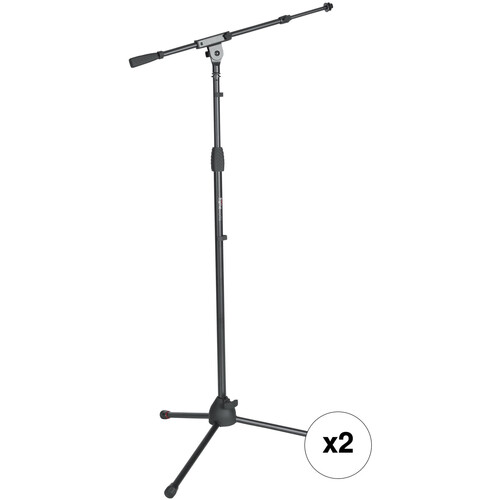 Gator Frameworks Tripod Mic Stand with Standard Twist Clutch and Telescoping Boom (Pair)