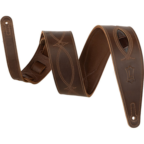 Gator Levy's Select Exotic Crocodile Leather Guitar Strap (Brown)