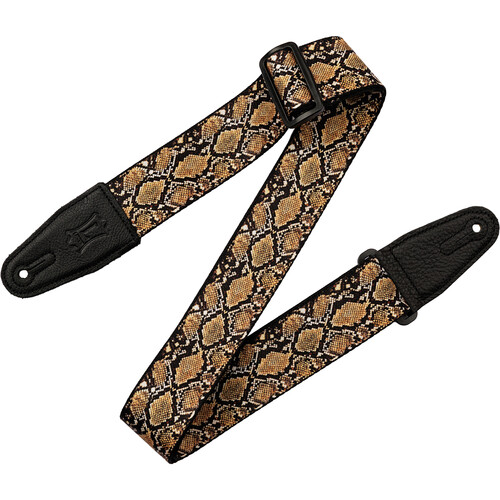 Gator Levy's Untamed Animal Print Guitar Strap (Brown Snake)