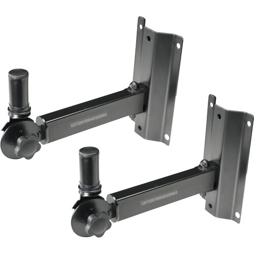 Gator Adjustable Wall-Mount Speaker Bracket (Pair)
