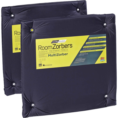 GeerFab Acoustics MultiZorber 24 x 24" Acoustic Panel (Pair, Black)