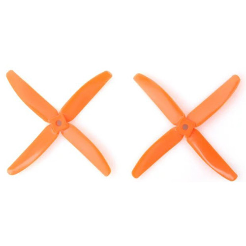 Gemfan Polycarbonate 4-Blade Propellers (2-Pack, Orange)