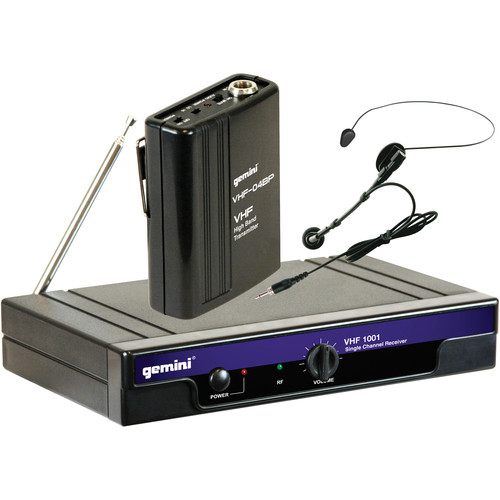 Gemini VHF-1001HL: Single-Channel Headset/Lavalier Combo Wireless System