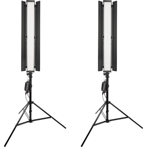 Genaray Daylight 36" Soft Strip 2-Light Kit with Heavy Duty Light Stands