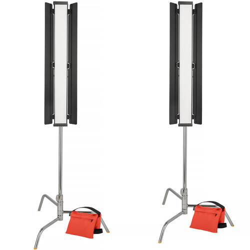 Genaray Key and Edge LED Pro Kit with C-Stands