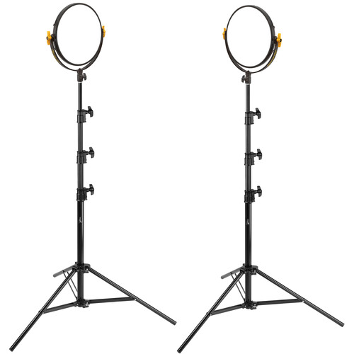 Genaray Mini Moon 11" RGB LED Light Panel (2-Light Kit with Stands)