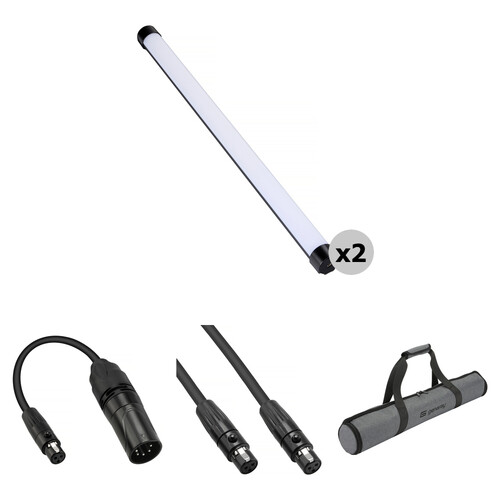 Genaray PX2-RGB Pixel RGB LED Tube Light with USB-C (2', 2-Light Kit)