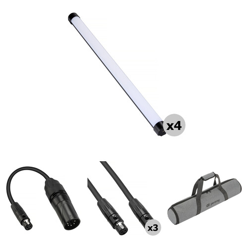 Genaray PX2-RGB Pixel RGB LED Tube Light with USB-C (2', 4-Light Kit)