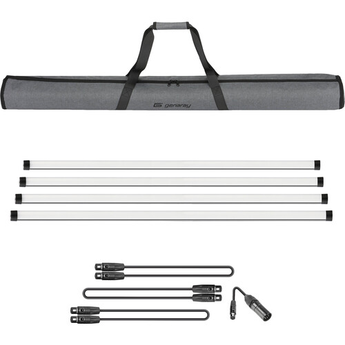 Genaray PX4-RGB Pixel RGB LED Tube Light Kit (4', 4-Light Kit)
