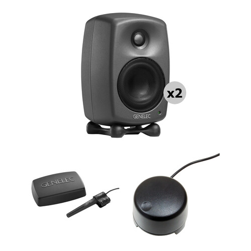 Genelec 8320A SAM Series 4" 2-Way 100W Active Studio Monitor Kit with GLM 2.0 User Kit and Wired Volume Control (Pair)