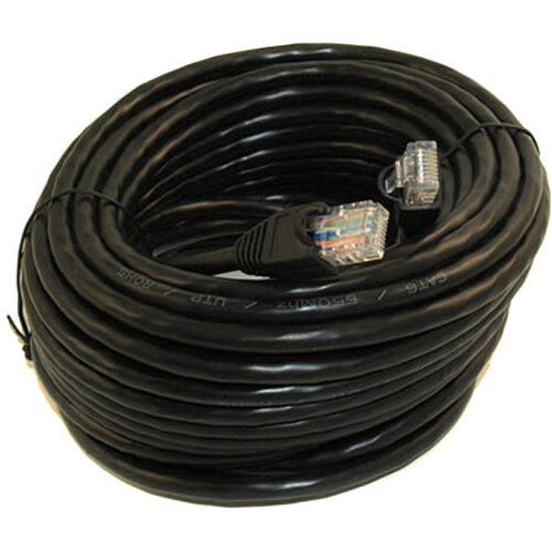 Genustech Cat 6 Ethernet Patch Cable (Black, 50')