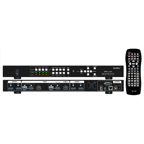 GeoBox 4-Channel 4K In/Out Video Wall Controller with 2 x 4 G406
