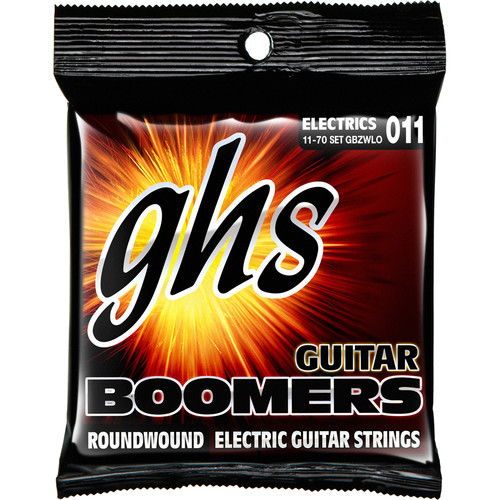 GHS GBZWLOW Boomers Heavyweight Low Tuned Electric Guitar Strings (6-String Set, 11 - 70)