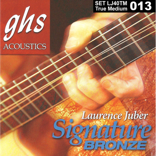 GHS LJ40TM True Medium Laurence Juber Signature Bronze Acoustic Guitar Strings (6-String, 13 - 56)