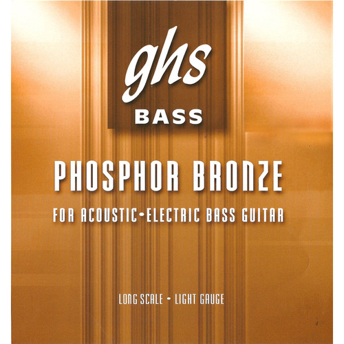 GHS PHB40 Phosphor Bronze Roundwound Electric and Acoustic Bass String (Single String, Long Scale, .040)