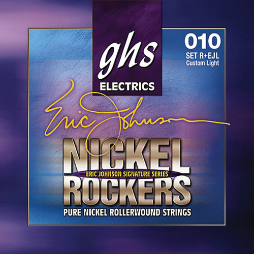 GHS R+EJL Nickel Rockers Eric Johnson Signature Light Rollerwound Electric Guitar Strings (6-String Set, 10 - 50)