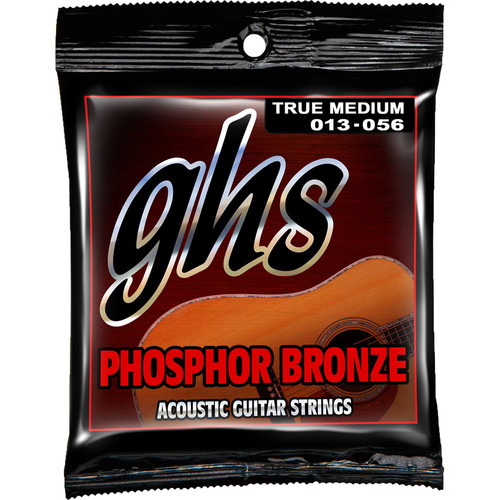 GHS TM335 True Medium Phosphor Bronze Acoustic Guitar Strings (6-String Set, 13 - 56)