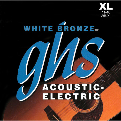 GHS WB-XL Extra Light White Bronze Acoustic/Electric Guitar Strings (6-String Set, 11 - 48)