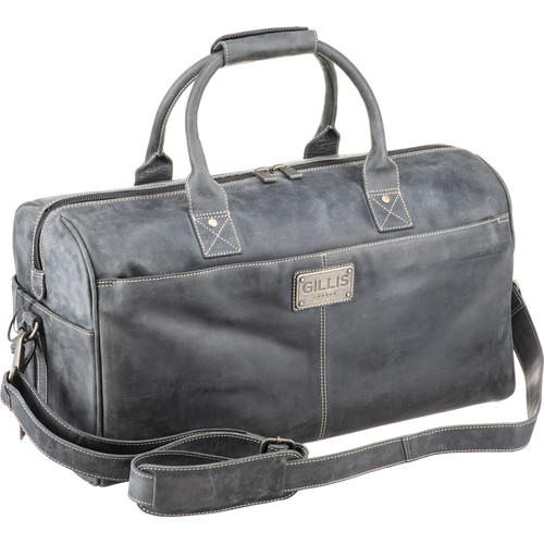 GILLIS LONDON Trafalgar Duffel Leather Camera Bag (Black)