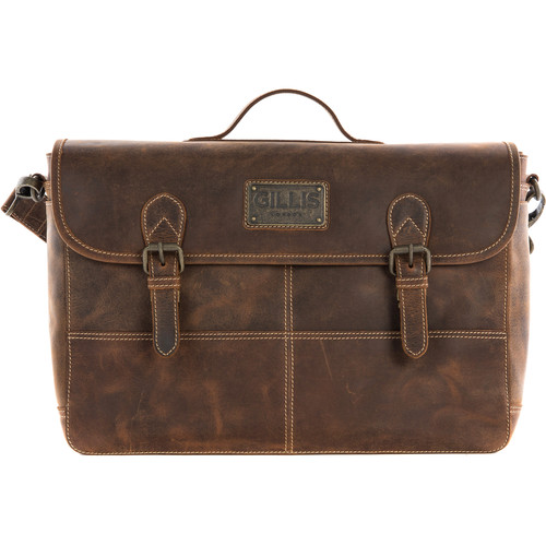 GILLIS LONDON Trafalgar Satchel Camera Bag (Brown Vintage Leather)
