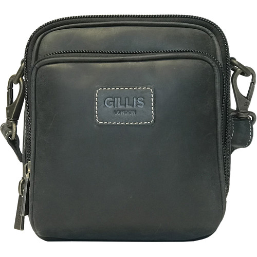 GILLIS LONDON Trafalgar Hands-Free Leather Camera Bag (Black)