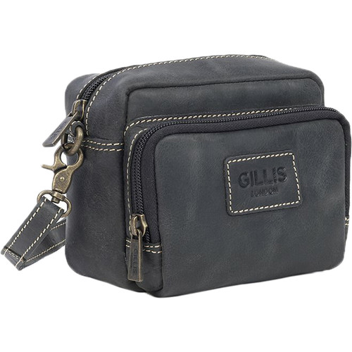 GILLIS LONDON Mini Leather Camera Bag (Black)