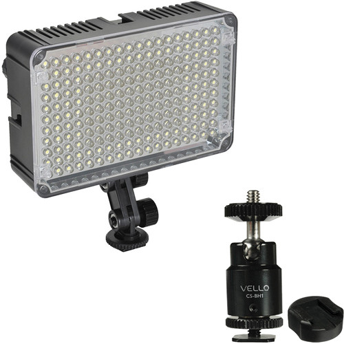 GiSTEQ Flashmate F-160 LED Video Light / Ball Head / Shoe Adapter Kit