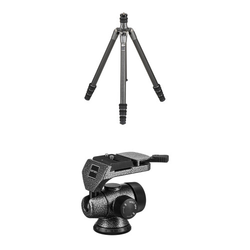 Gitzo GIGT1545T Traveler Series 1 Carbon Fiber Tripod & GH2750QR Series 2 Off Center Magnesium Ball Head Kit