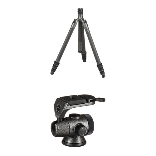 Gitzo GIGT2545T Traveler Series 2 Carbon Fiber Tripod & GH5750QR Series 5 Off-Center Magnesium Ball Head Kit