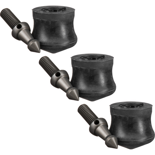 Gitzo Short Spikes and Rubber Feet (38mm, Set of 3)