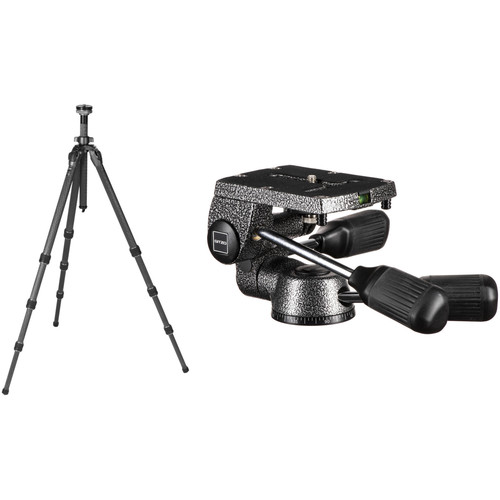 Gitzo GT2543L Mountaineer Series 2 Carbon Fiber Tripod (Long) with G2270M 3-Way Pan/Tilt Head Kit