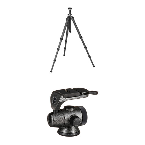 Gitzo GT3542 Mountaineer Series 3 Carbon Fiber Tripod & GH5750QR Series 5 Off-Center Magnesium Ball Head Kit