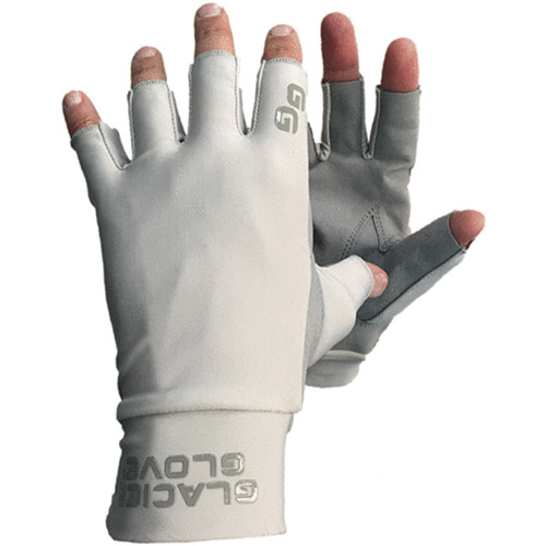 Glacier Glove Ascension Bay Fingerless Sun Gloves (Gray, Medium)