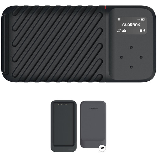 GNARBOX 2.0 SSD 256GB Rugged Backup Device with Dual Battery Charger and Two Batteries