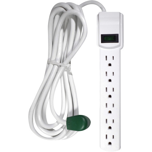 GoGreen Power 6-Outlet Surge Protector (White)