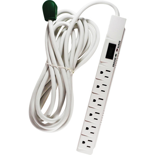 GoGreen Power 6-Outlet Surge Protector (White)