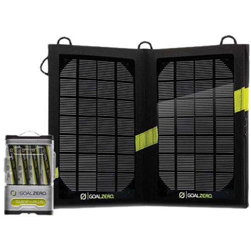 GOAL ZERO Guide 10 Plus Solar Recharging Kit with Gen 1 Nomad 7 Panel and AA Batteries