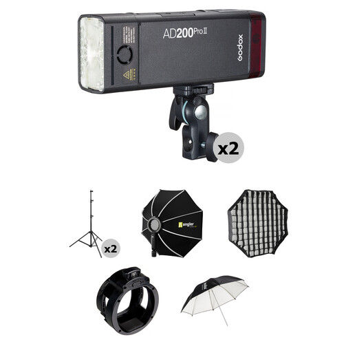 Godox AD200Pro II 2-Flash Portrait Photography Kit