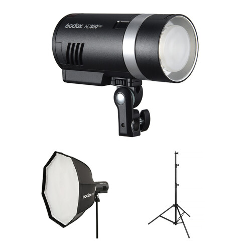 Godox AD300Pro Outdoor Flash with Softbox and Stand Kit