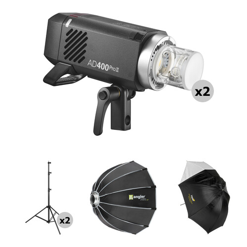 Godox AD400Pro II 2-Flash Portrait Photography Kit