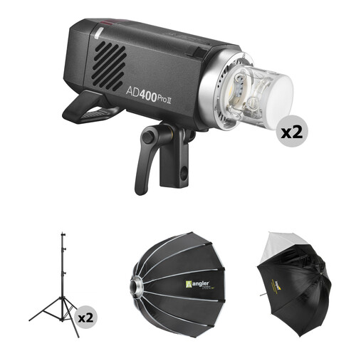 Godox AD400Pro II 2-Flash Portrait Photography Kit