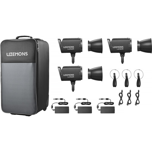 Godox Litemons LA150R RGB LED Monolight (3-Light Kit, Black)